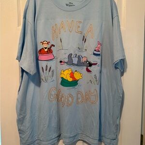 Disney Light Blue T-Shirt with Winnie the Pooh Characters